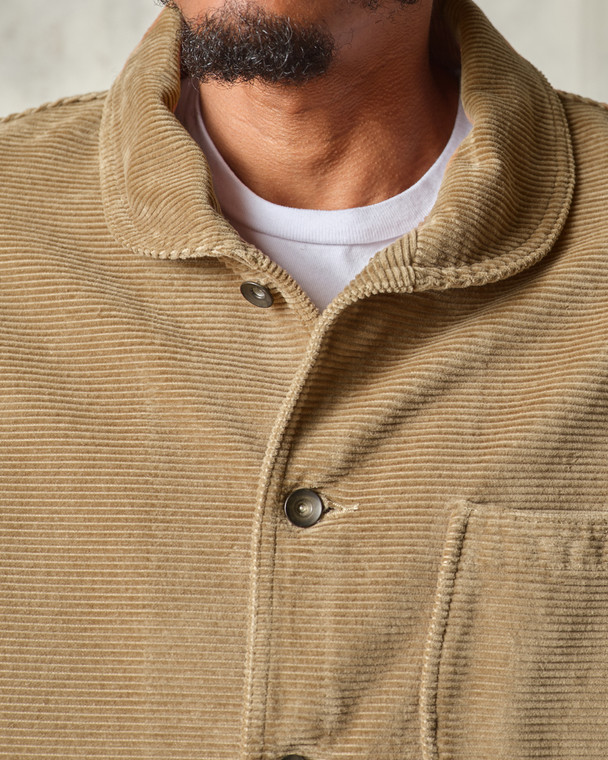 SHAWL COLLAR CORD JACKET - Tellason.com