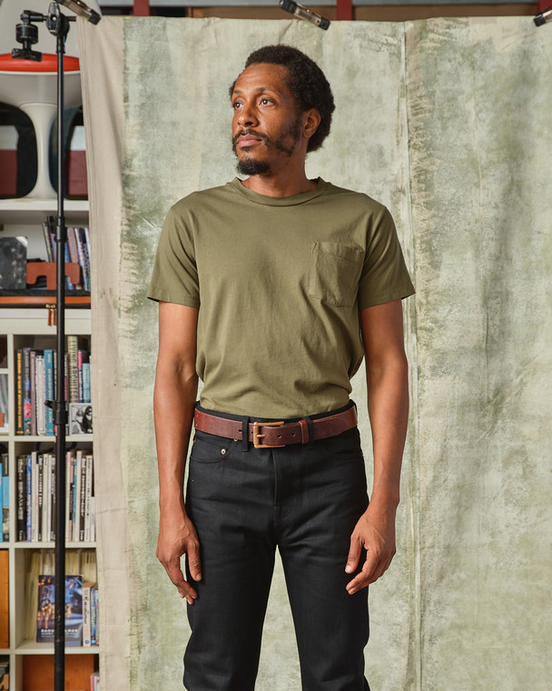 POCKET TEE OLIVE - Tellason.com