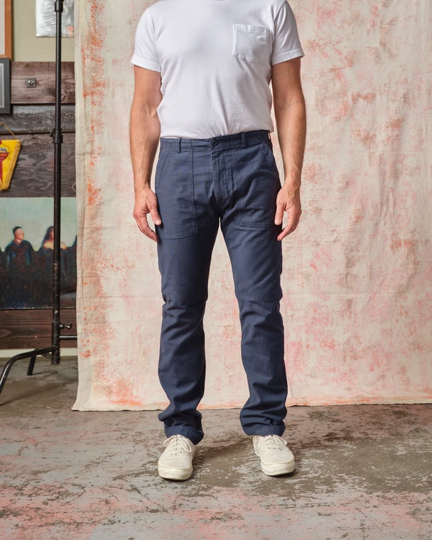 FATIGUE PANT Navy Sateen Original Tapered Leg