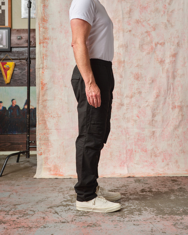Easy Pant- cotton ripstop (black) - Tellason