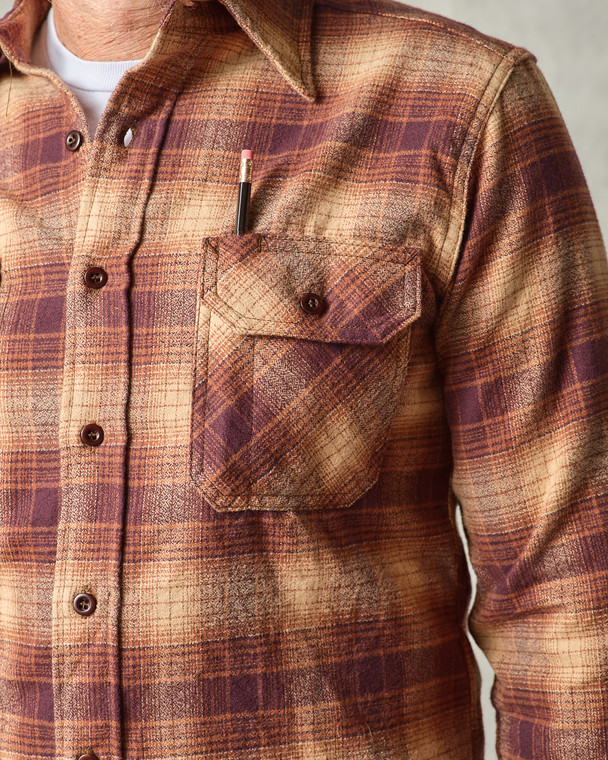 Clampdown Brown Plaid Flannel Shirt - Tellason
