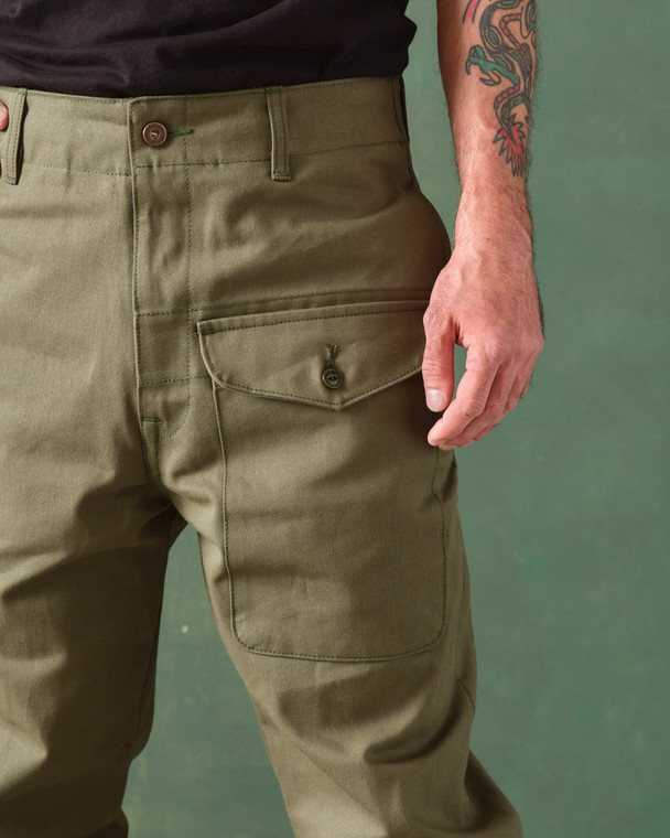 Ghurka Pant - Selvedge Twill Olive