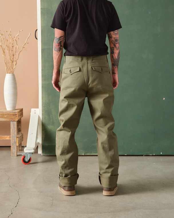 THE CLASIK / GURKHA TROUSER / グルカパンツ Ghurka Pant - Selvedge Twill Olive | Tellason