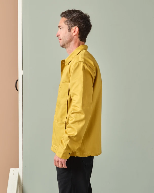 Coverall Jacket - Raw Denim Mustard | Tellason