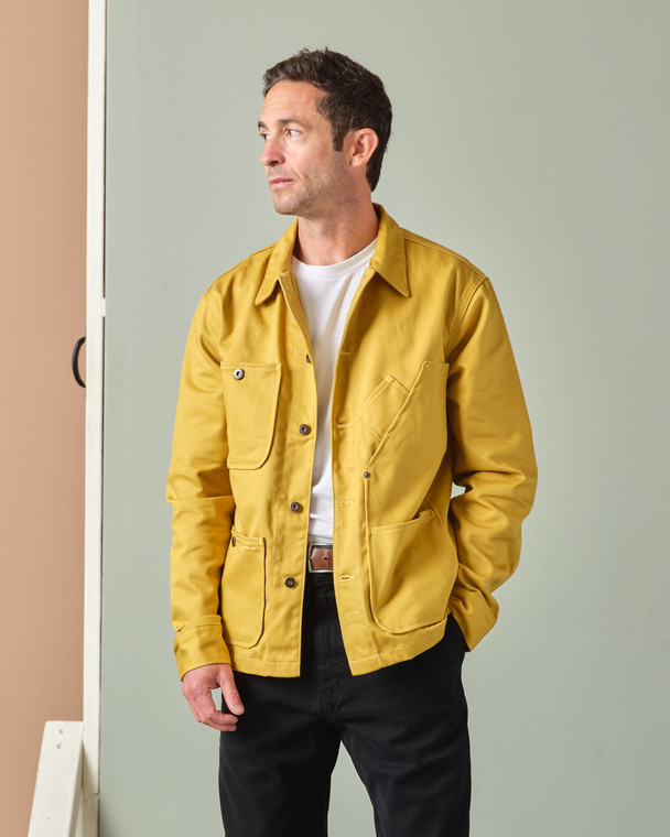 Coverall Jacket - Raw Denim Mustard | Tellason