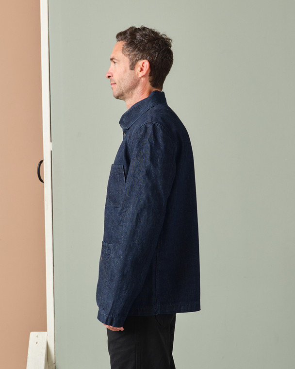 Shawl Collar Jacket - Selvedge Denim | Tellason