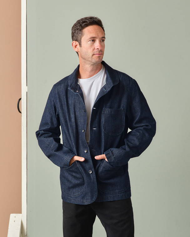 Shawl Collar Jacket - Selvedge Denim | Tellason