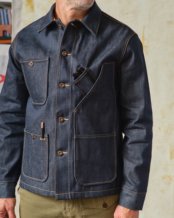 Coverall Jacket - Selvedge Denim -16.5 oz.