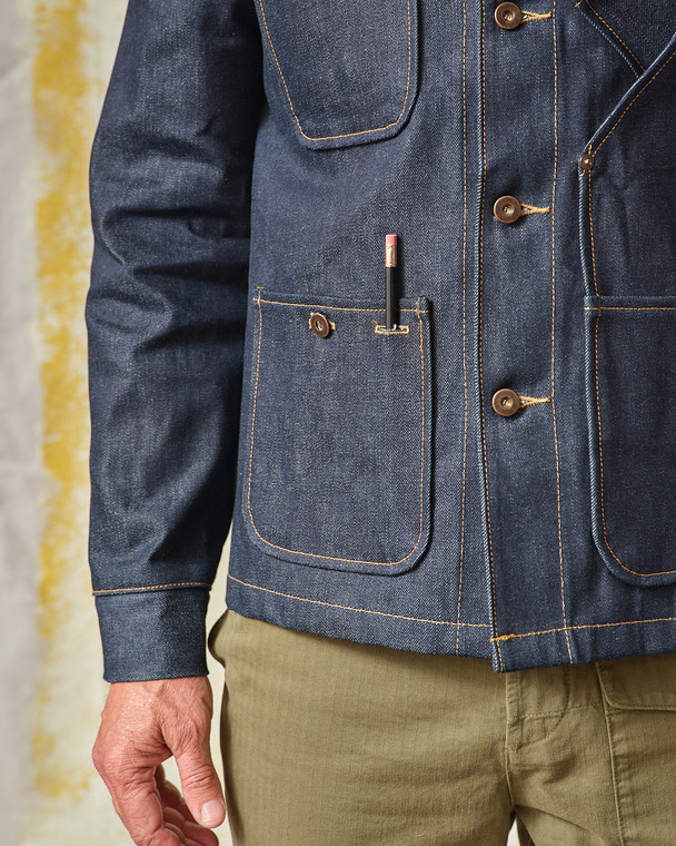 Coverall Jacket 16.5 oz. Selvedge Denim | Tellason