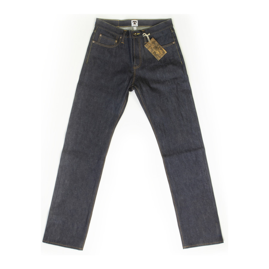 Sheffield 12.5 oz. Straight Tapered Raw Denim Jeans | Tellason