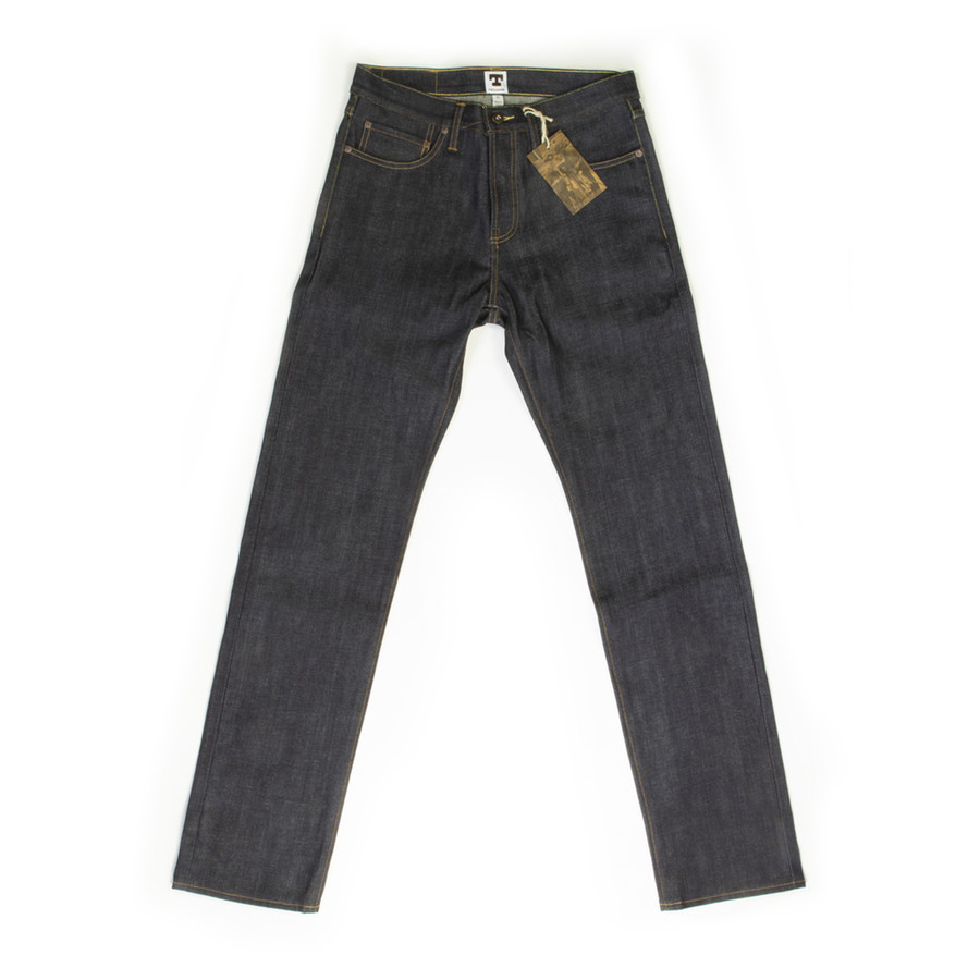 Sheffield 12.5 oz. Straight Tapered Raw Denim Jeans | Tellason