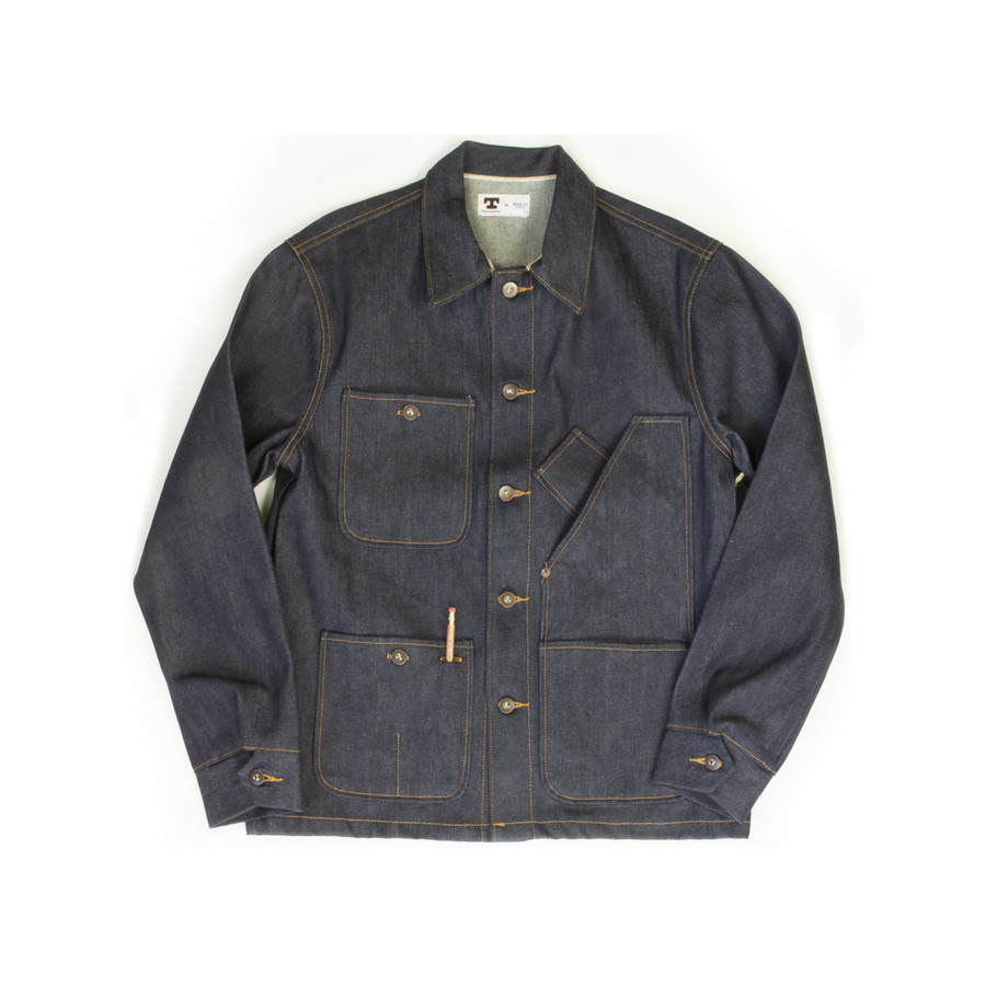 COVERALL JACKET SELVEDGE 14 OZ. NATURAL INDIGO