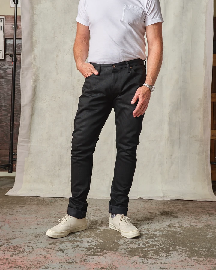 Ladbroke Grove - Slim Tapered Japanese Black Selvedge Jeans - 13.5 oz.