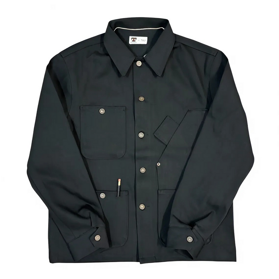 Coverall Jacket - Japanese Selvedge Denim (Black)-13.5 oz