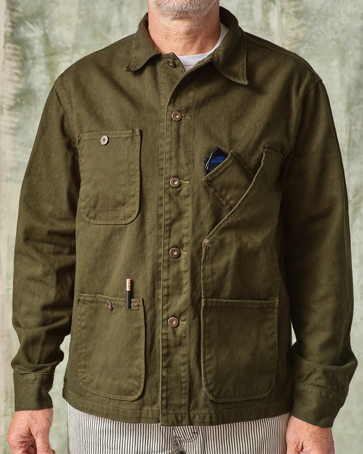 Coverall Jacket - Garment Dyed Green