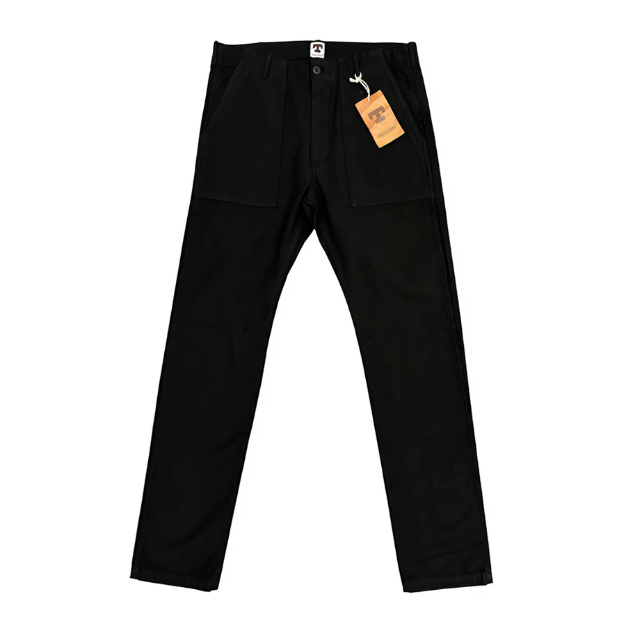Fatigue Pant - Black Sateen Original Tapered Leg