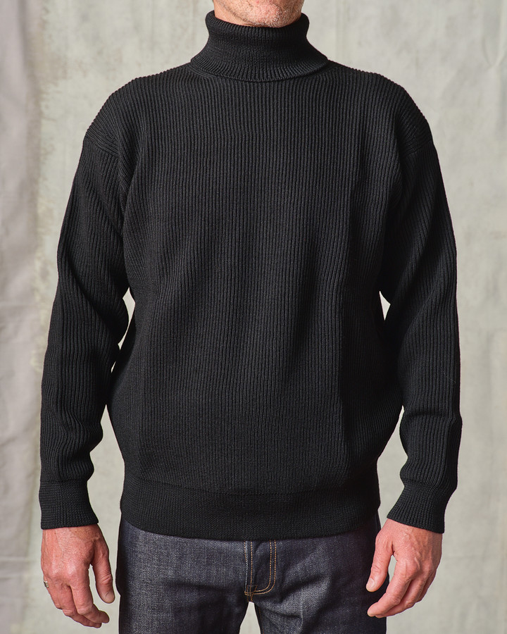 Wool Turtleneck Sweater (Black)