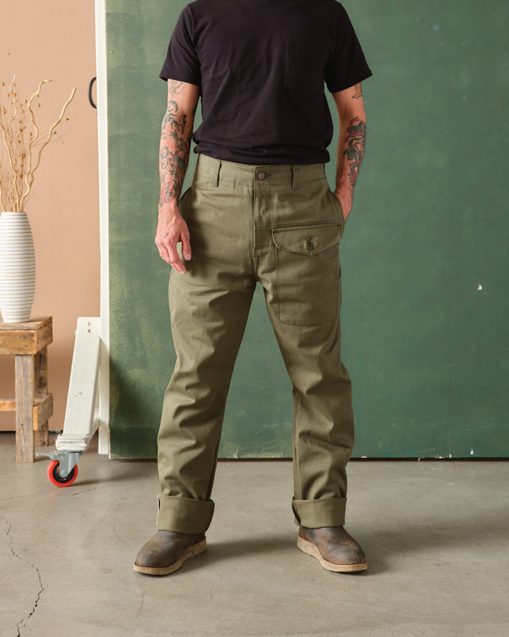 Ghurka Pant - Selvedge Twill Olive