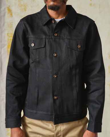JEAN JACKET Black Japanese Selvedge Denim