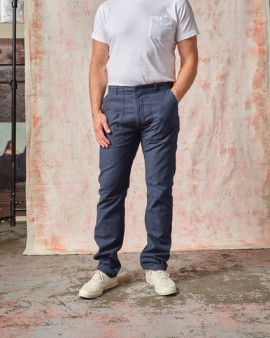 FATIGUE PANT Navy Sateen Original Tapered Leg