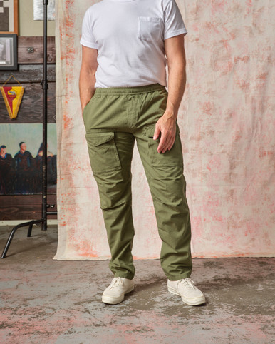 Easy Pant- cotton ripstop (olive) - Tellason