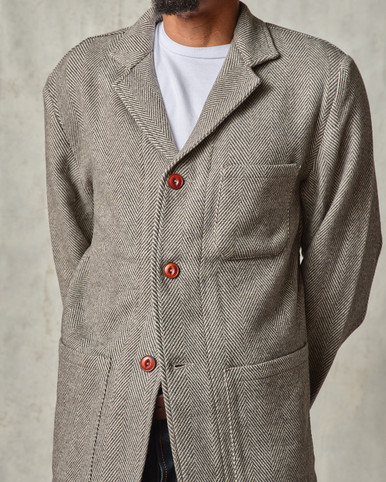 Herringbone Work Blazer - Tellason