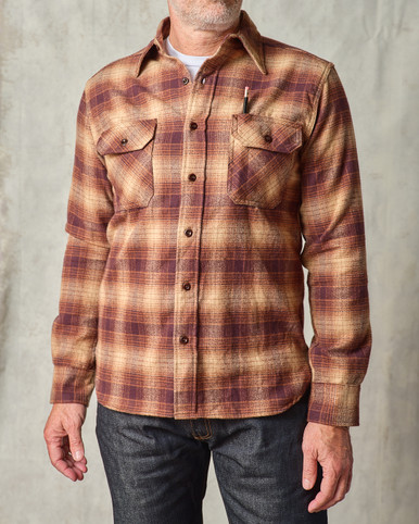 Clampdown Brown Plaid Flannel Shirt - Tellason