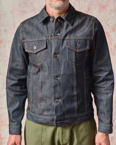 ジャケット・アウター ALOUND VINTAGE SELVEDGE DENIM JACKET L Jean Jacket 12.5 oz. Selvedge Denim | Tellason