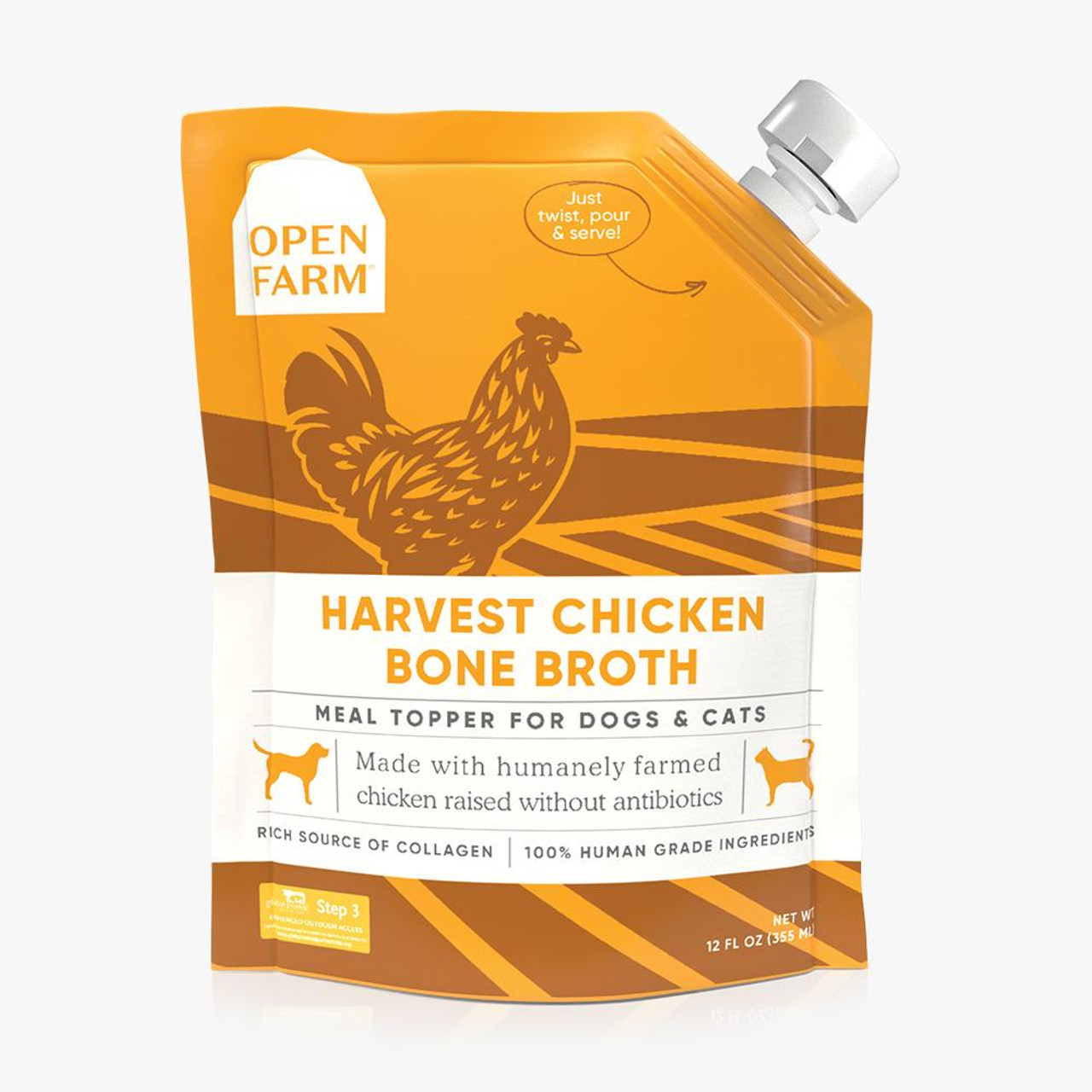 Open Farm Harvest Chicken Bone Broth For Dogs Meat And Tater S