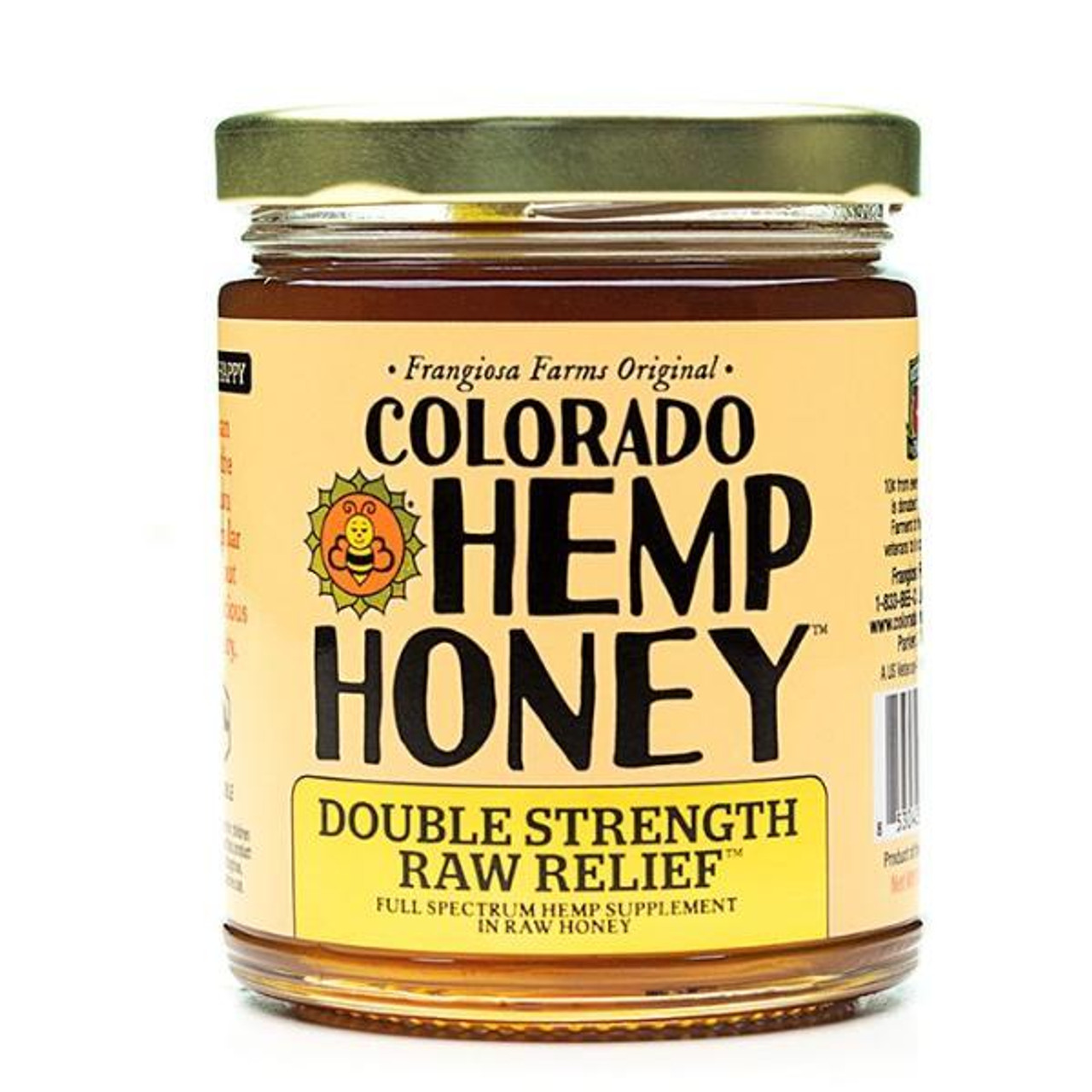 Colorado Hemp Honey Double Strength Raw Relief 12 Oz 2000 Mg Full