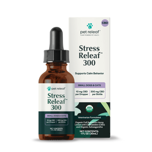 USDA Organic Stress Releaf 300mg CBD Oil For Small Dogs & Cats