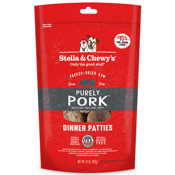 Stella and Chewy's Purely Pork Freeze-Dried Raw Dinner Patties