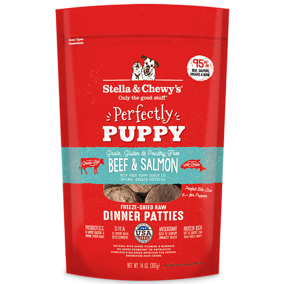 Stella and Chewy's  Perfectly Puppy Beef & Salmon Patties