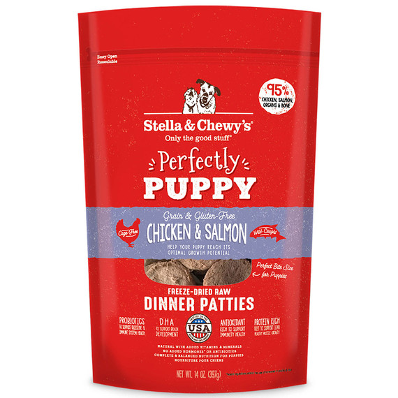 Stella and Chewy's  Perfectly Chicken & Salmon Puppy Patties 