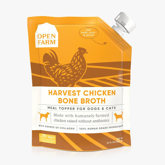 Open Farm Harvest Chicken Bone Broth for Dogs 