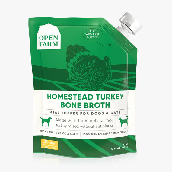 Open Farm Homestead Turkey Bone Broth for Dogs 