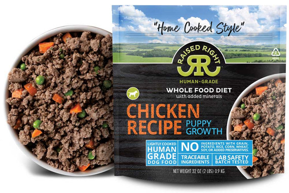 Raised Right Lightly Cooked Puppy Recipes Chicken