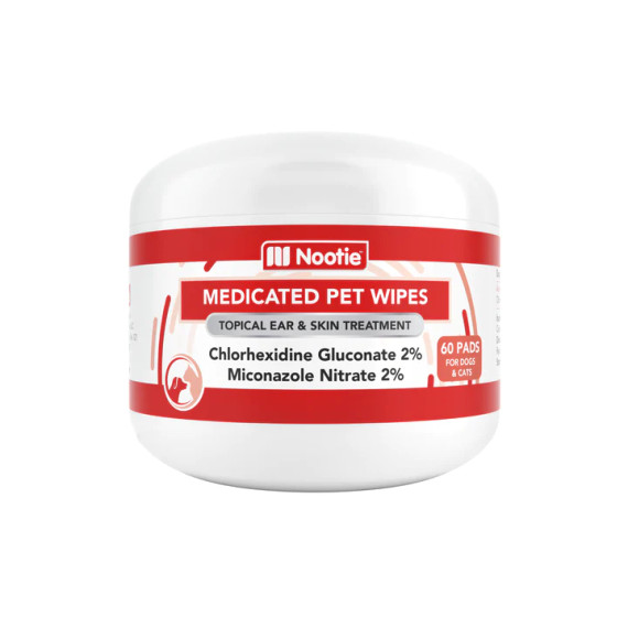 Nootie Medicated Pet Wipes 60 pads 