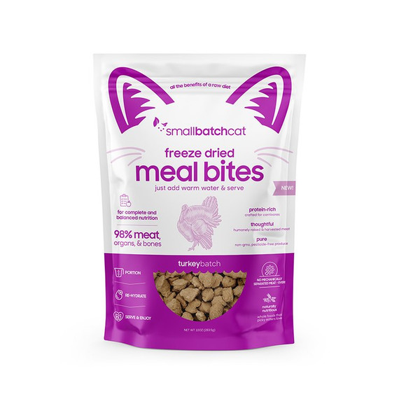 Small Batch Freeze Dried Turkey Meal Bites 10oz