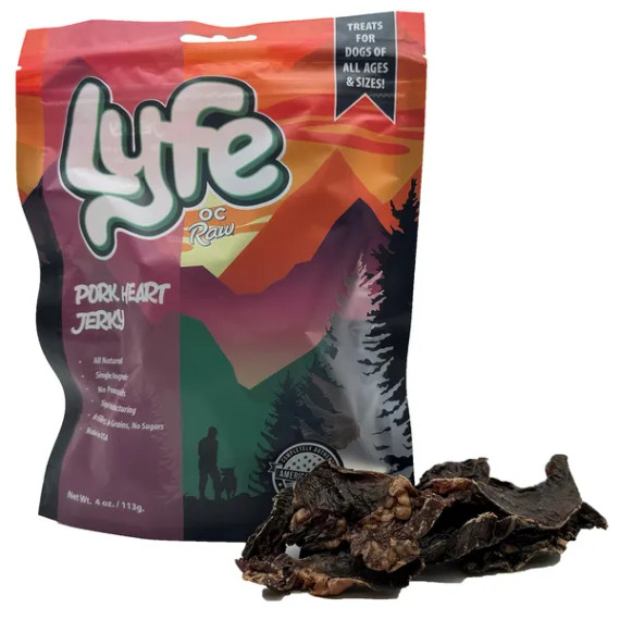 OC Raw Lyfe Pork Heart Jerky 4oz