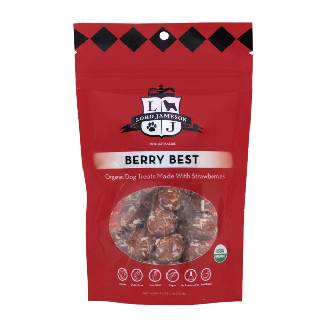 Lord Jameson Berry Best Organic Dog Treats 6oz