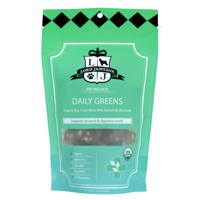 Lord Jameson Daily Greens Organic Dog Treats 6oz
