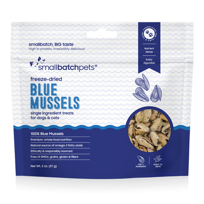 Smallbatch Freeze Dried Blue Mussel Treats 2oz