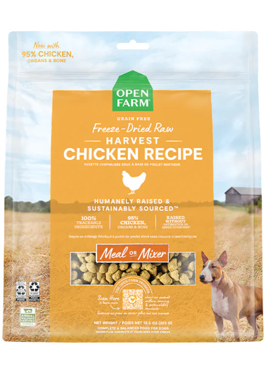 Open Farm Homestead Harvest Chicken Freeze Dried Raw Dog Food 13.5oz