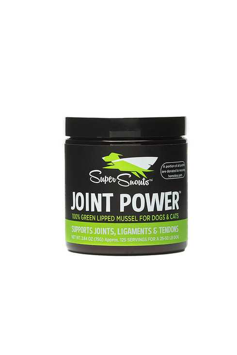 Super Snouts Joint Power 100% Green Lipped Mussel Supplement for Dogs & Cats, 75g 