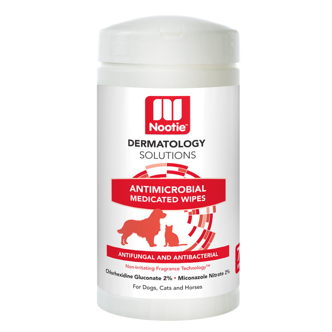 Nootie Antimicrobial Medicated Pet Wipes - 70ct
