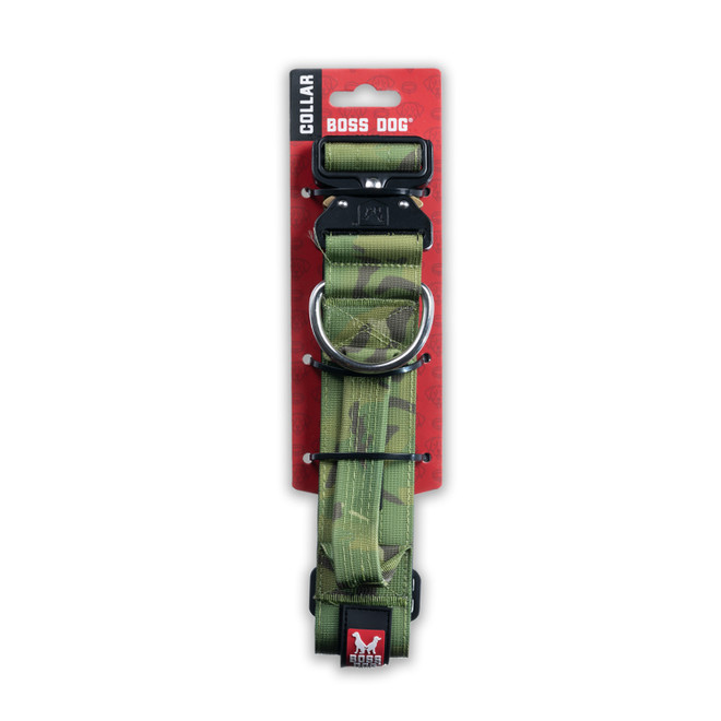 Boss Dog Tactical Collar Green Camo