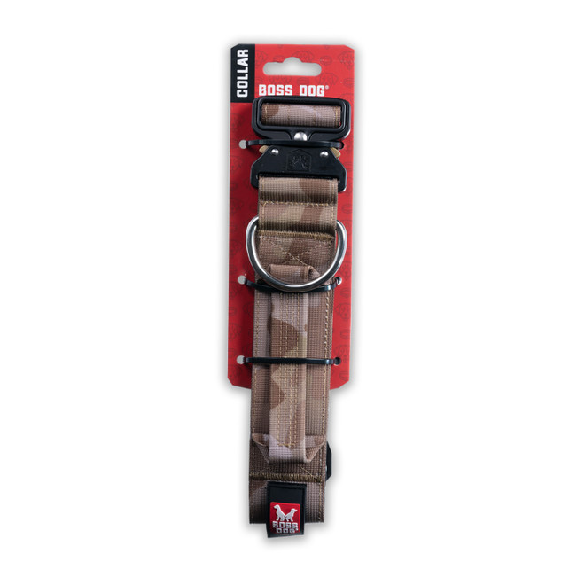Boss Dog Tactical Collar Tan Camo 