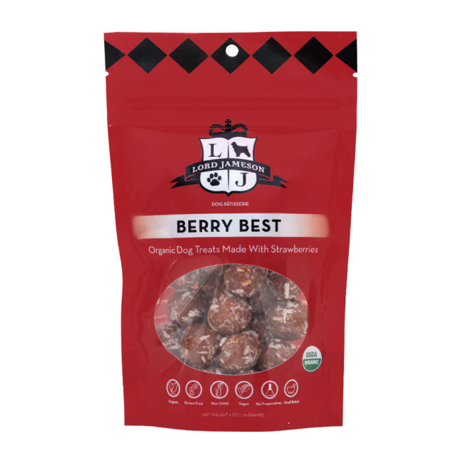 Lord Jameson Berry Best Organic Dog Treats 6oz