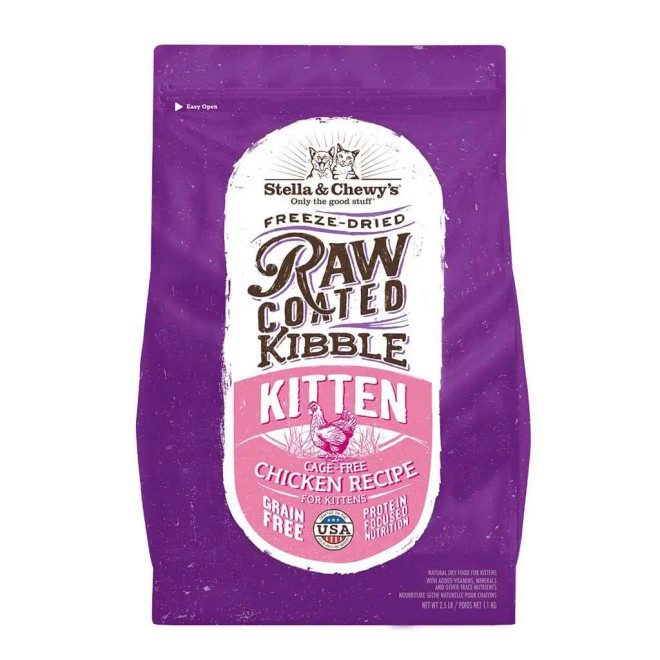 Stella & Chewy's Raw Coated Kibble Kitten Cage-Free Chicken Recipe for Kittens 5lb